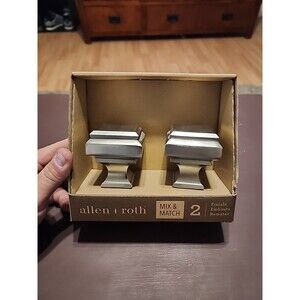 Allen + Roth Mix & Match Brushed Nickel Aluminum Curtain Rod Finials #0634452